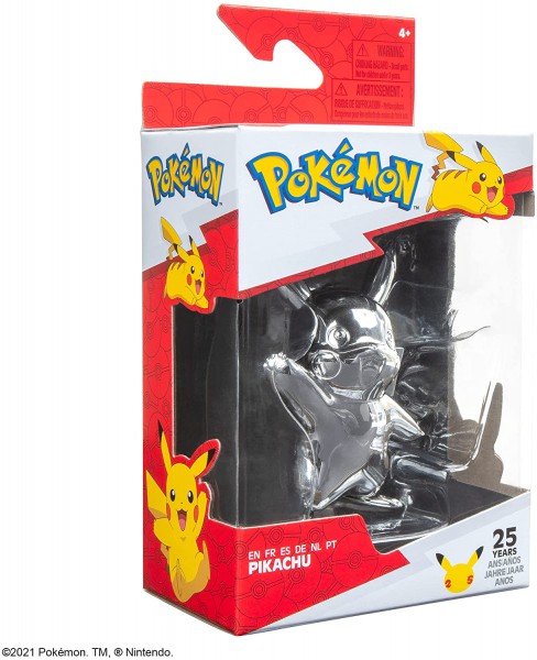 Pokemon 25th Celebration Pikachu Silver Figure