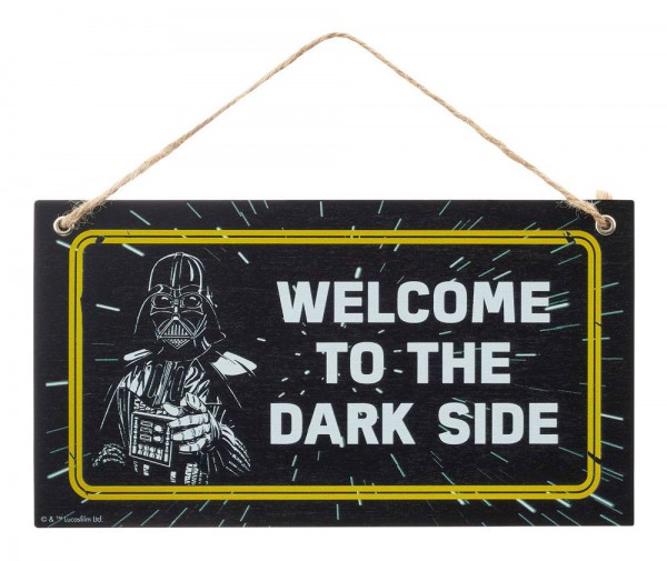 Star Wars Fathers Day Holzschild Welcome To The Dark Side
